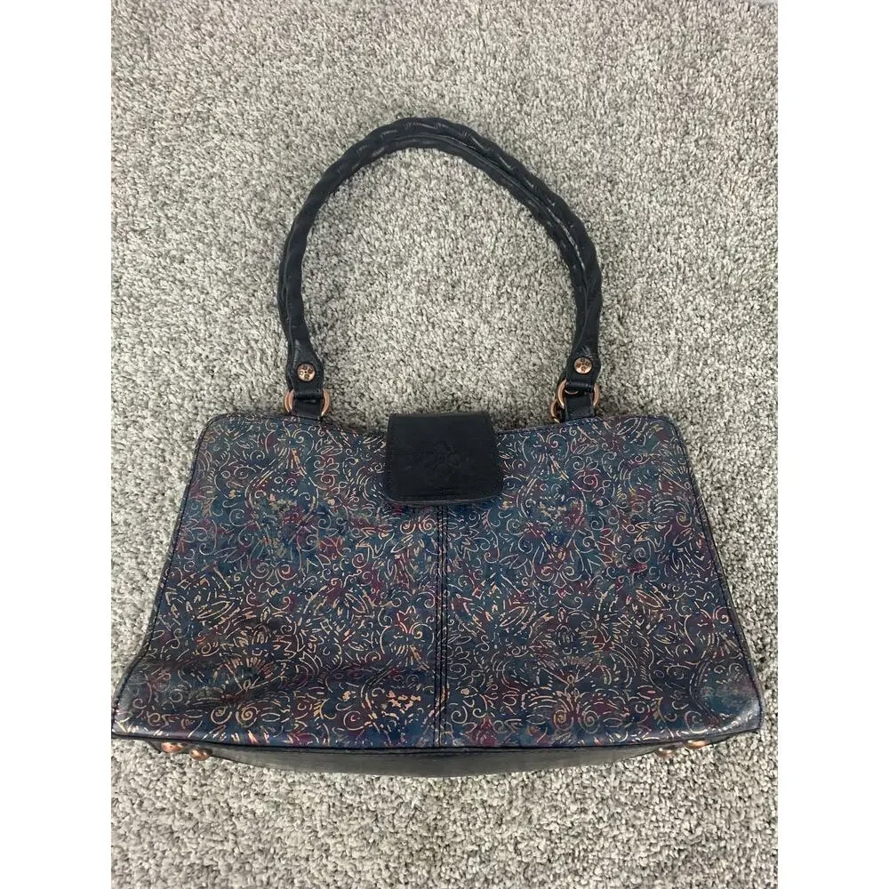 Patricia Nash Handbag Womens Medium Embossed Leather Shoulder Bag Purse - Picture 2 of 7